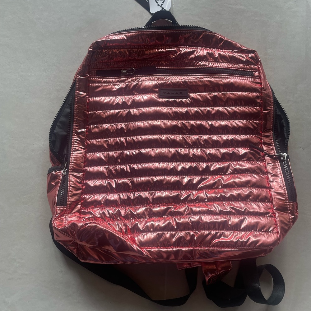 Tahari backpack, NWT, never used, metallic pink